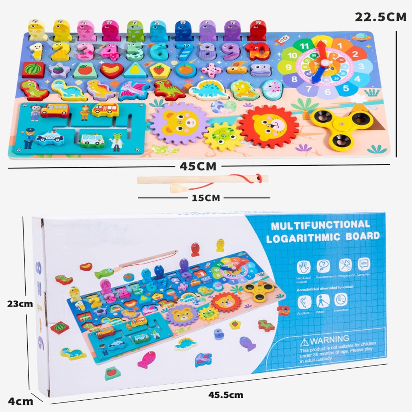 Multifunctional Logarithm Board Game| 8 Parts Kids Learning Toy