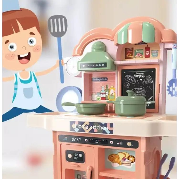 Multifunctional Happy Baby Role-Playing Kitchen Set | Water Sink Faucet With 25+ Accessories