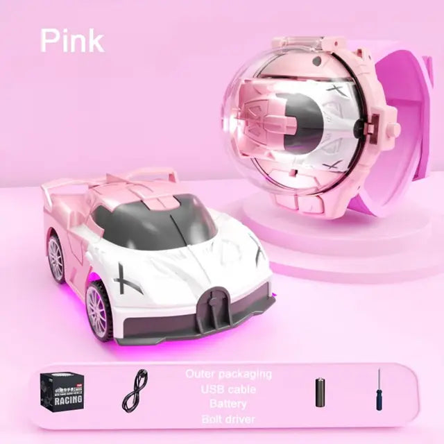 Alloy Mini Racing Car Bugatti | Car Band | Control From Hand Watch