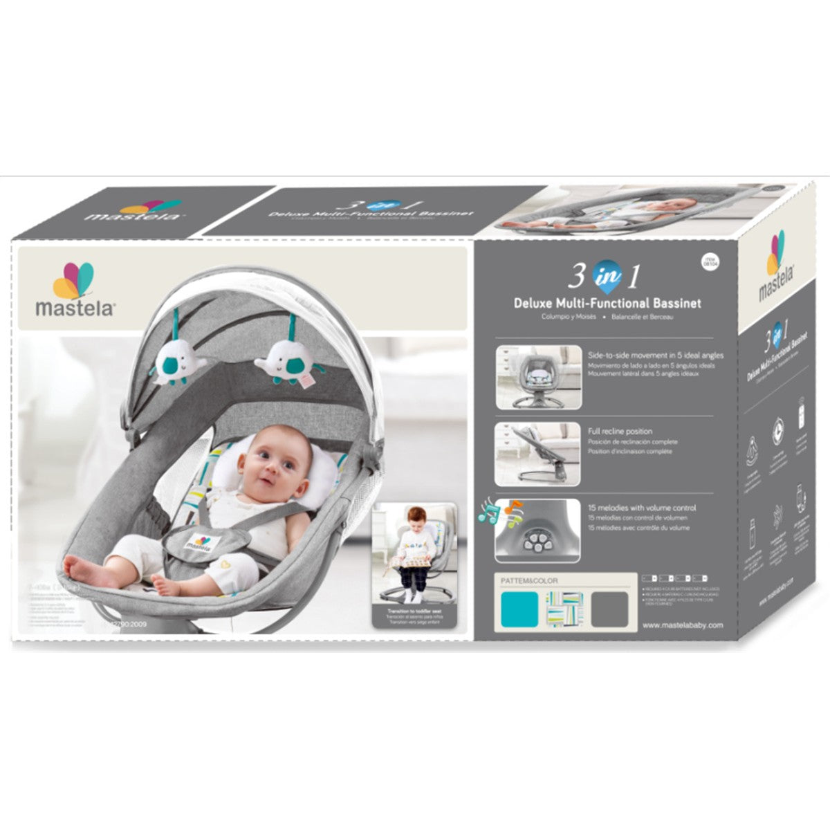 Mastela 3in1 | Baby Rocker | Sound System & 3 Different Modes