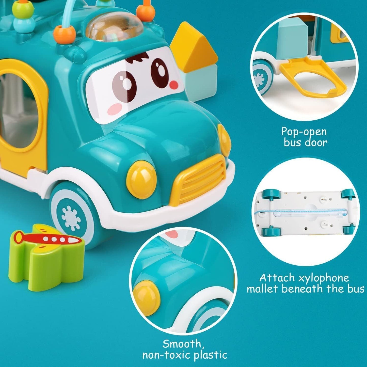 Melody Maker Xylophone with Shapes Bus for Kids