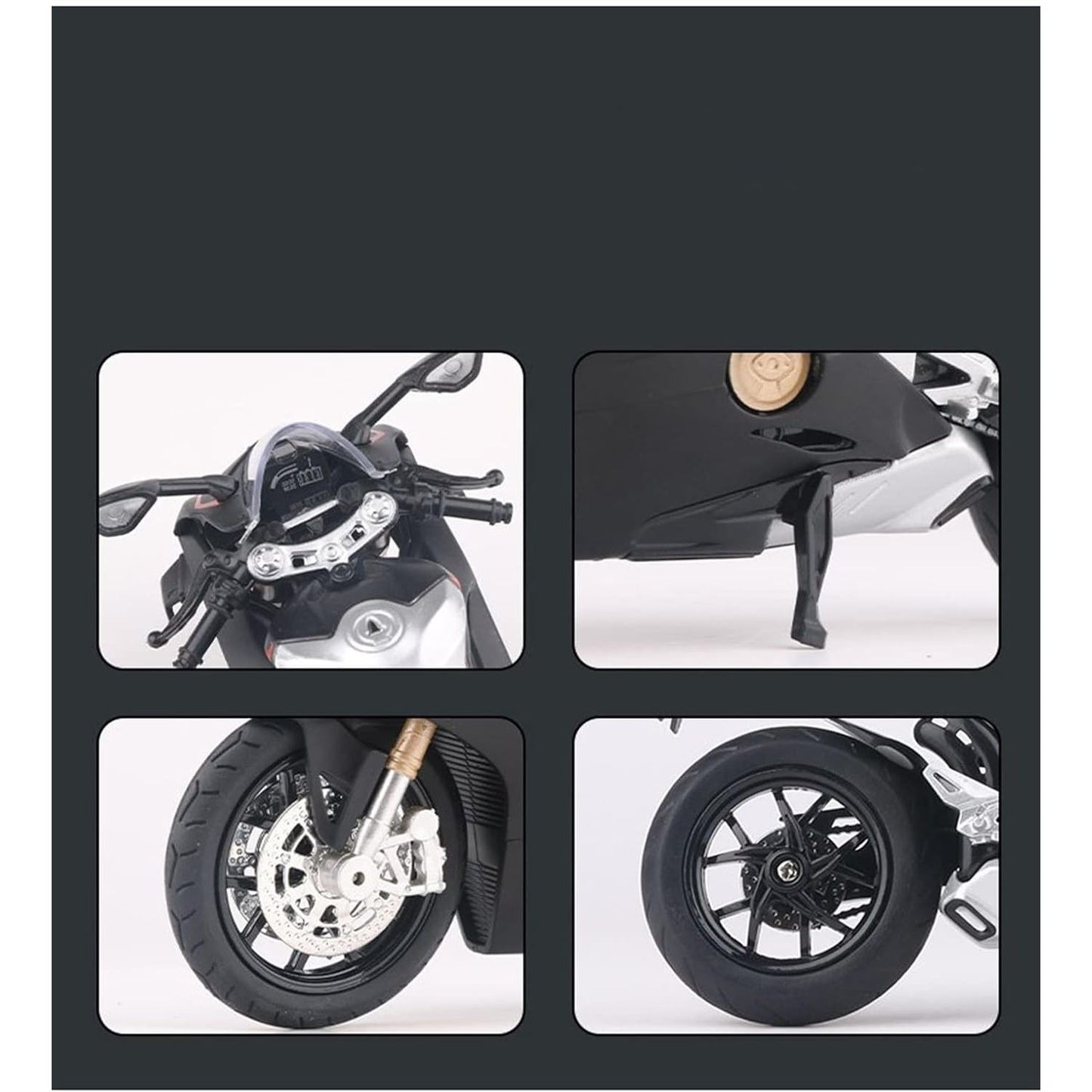 Die Cast Duccati Crose Alloy Motorcycle Toy With Lights