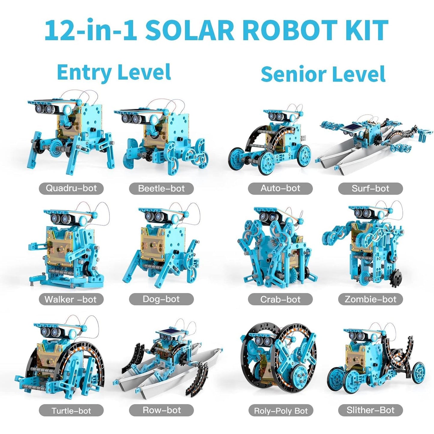Educational 12-IN-1 Solar Robot Kit