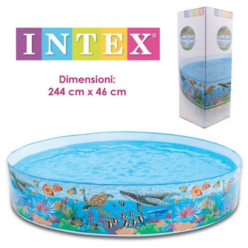 INTEX Oral Reef Snapset Paddling Pool For Children 8ft x 1ft 6in