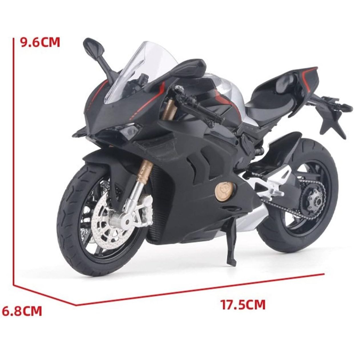Die Cast Duccati Crose Alloy Motorcycle Toy With Lights