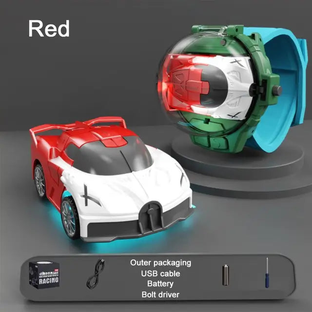 Alloy Mini Racing Car Bugatti | Car Band | Control From Hand Watch