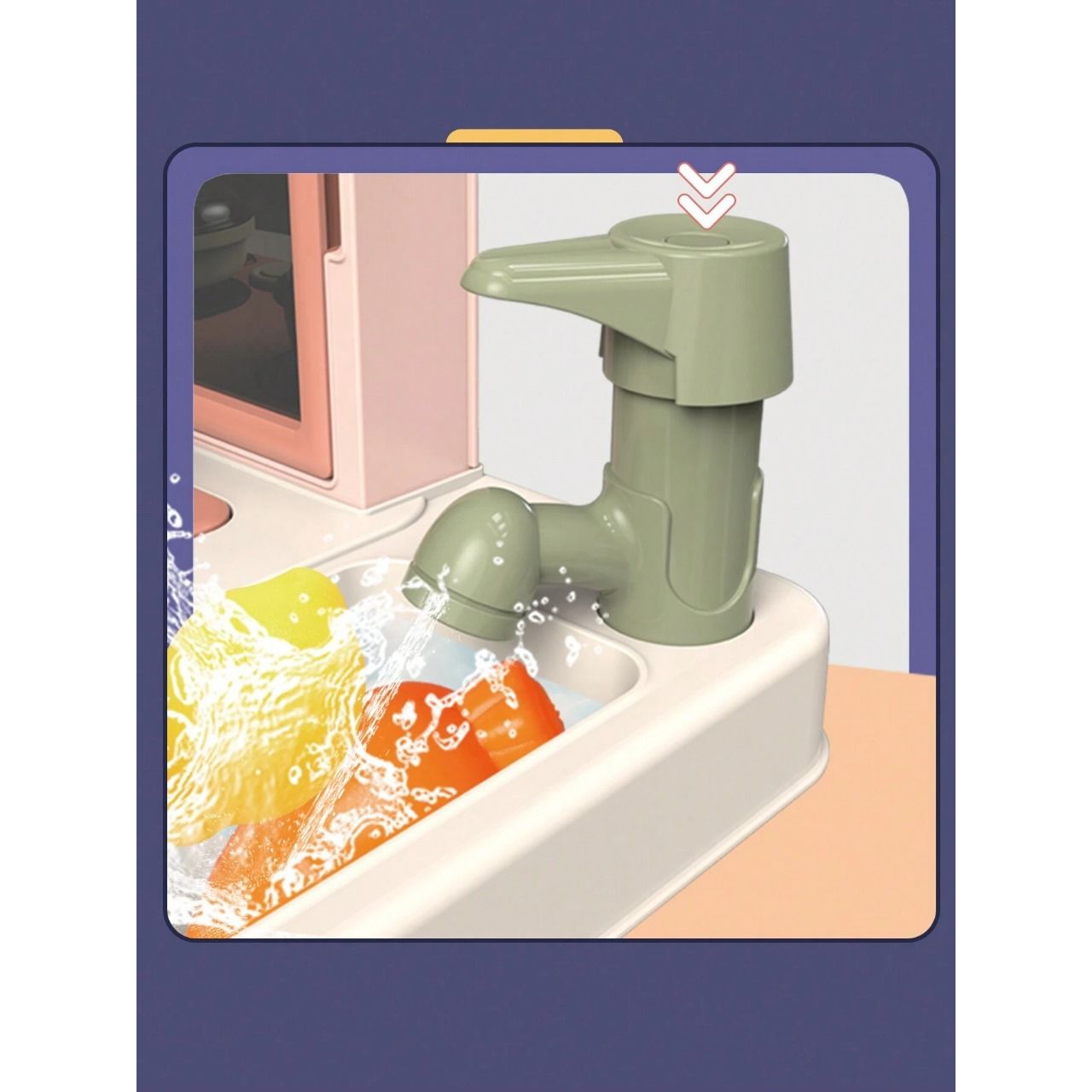 Multifunctional Happy Baby Role-Playing Kitchen Set | Water Sink Faucet With 25+ Accessories