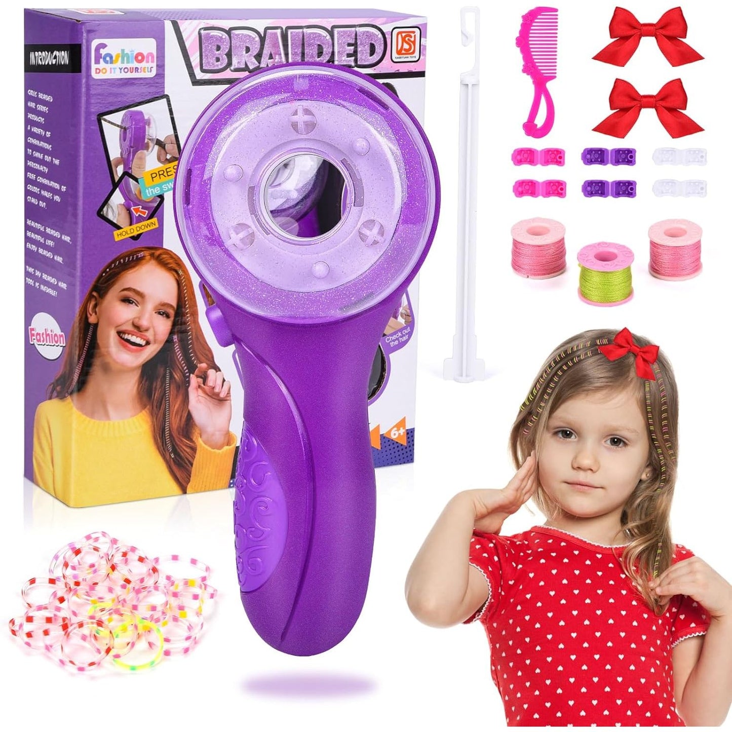 Braided | Electric Automatic Hair Braider | Portable Electric Hair Beading DIY Kit