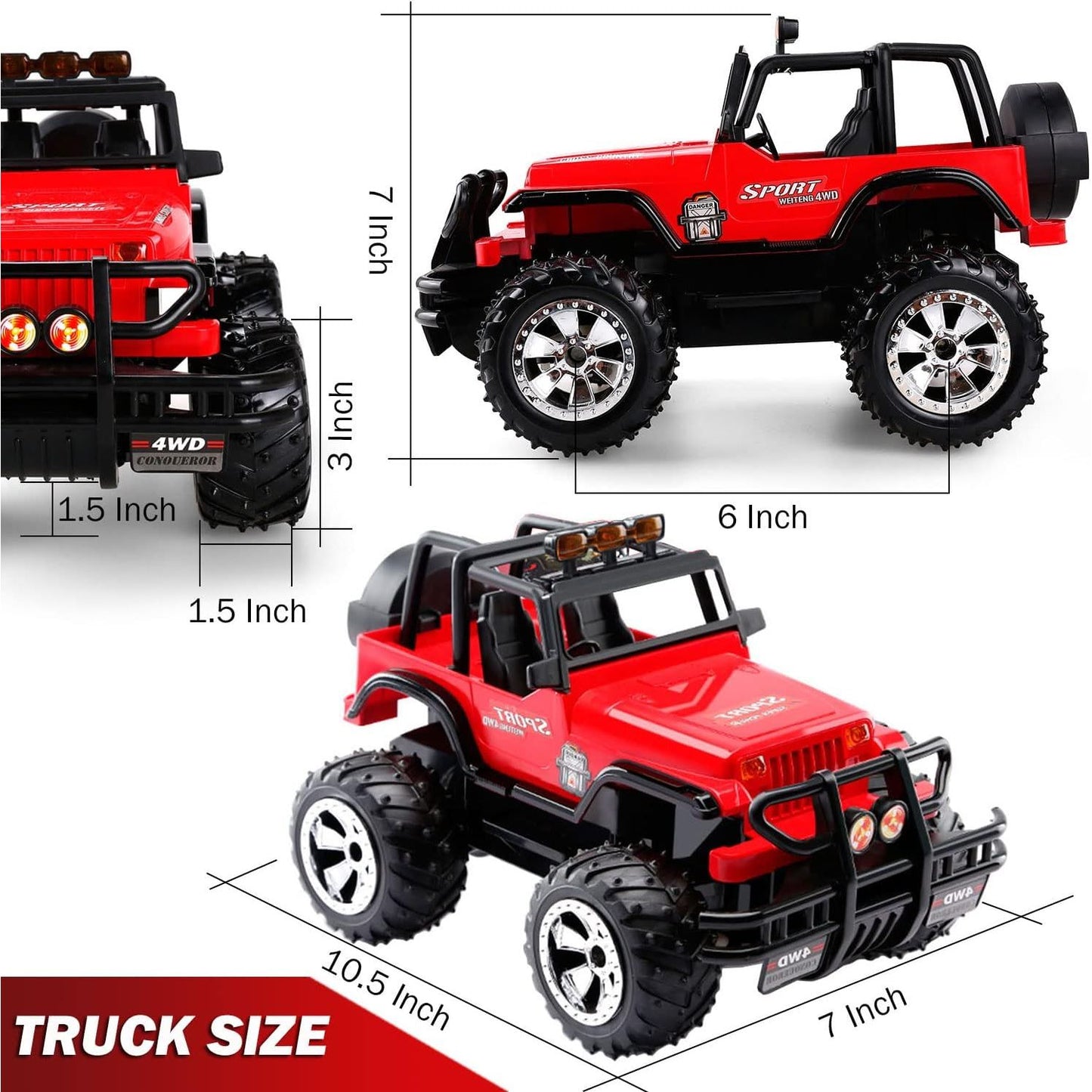 RC Off Road Jeep Car With Rechargeable Battery