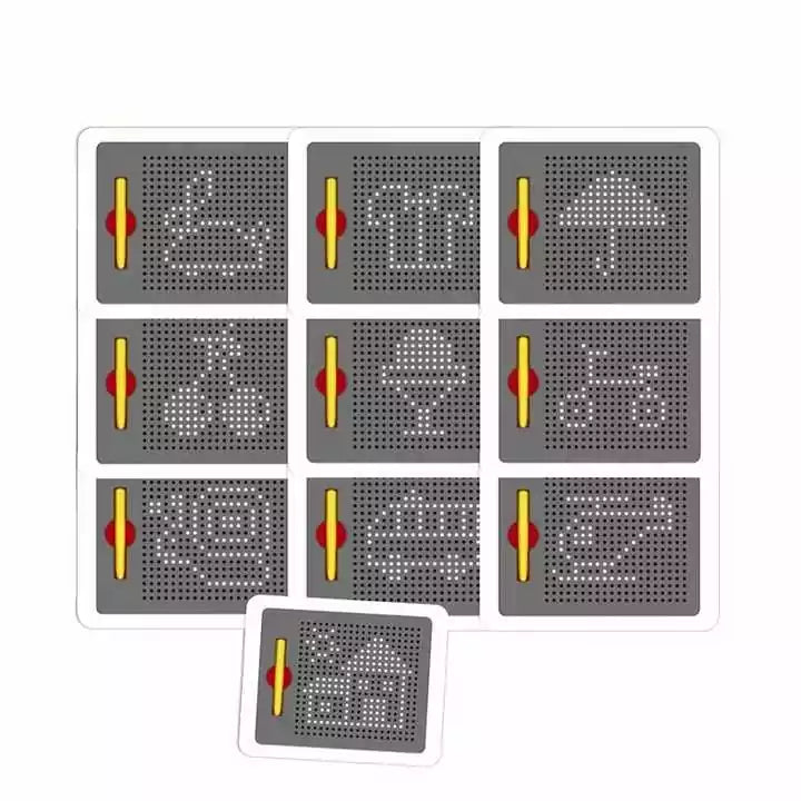 Magnetic Board | Magnetic Drawing Balls & Pen | Pixel Art Fun