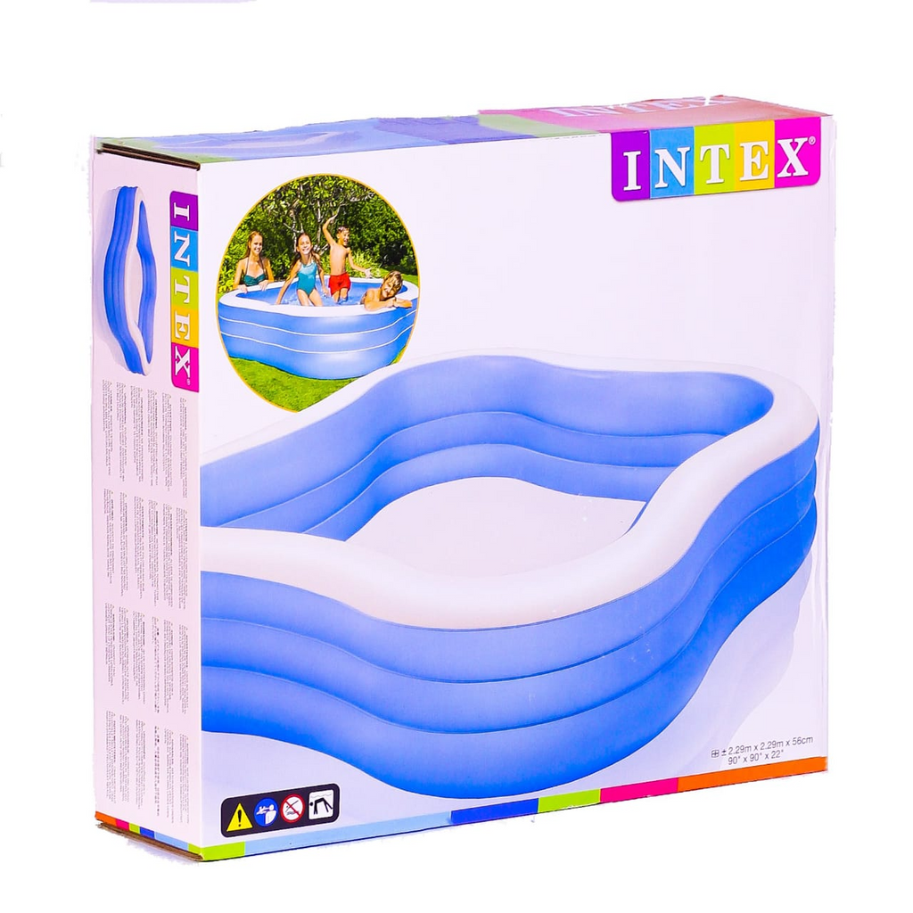 INTEX Beach Waves Swim Centre Pool 7ft 6in x 7ft 6in x 1ft 10in