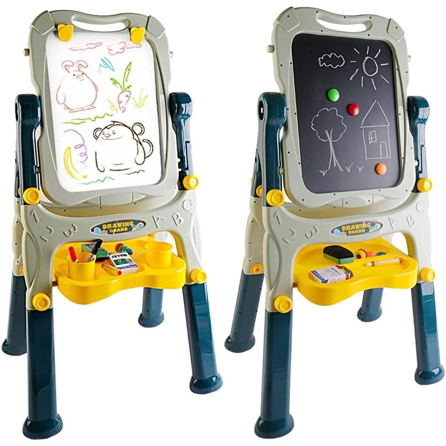 Magnetic Double Sided Artist Drawing Board | Writing Board With Stand & Other Accessories For Kids