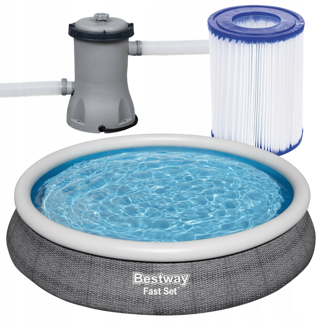 BESTWAY Round Ring Fast Set Swimming Pool 15ft x 2ft 9in