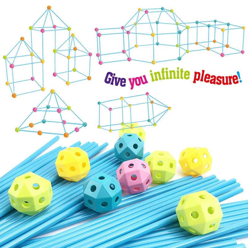 68 Pcs Kids Fortress Building Set DIY Toys