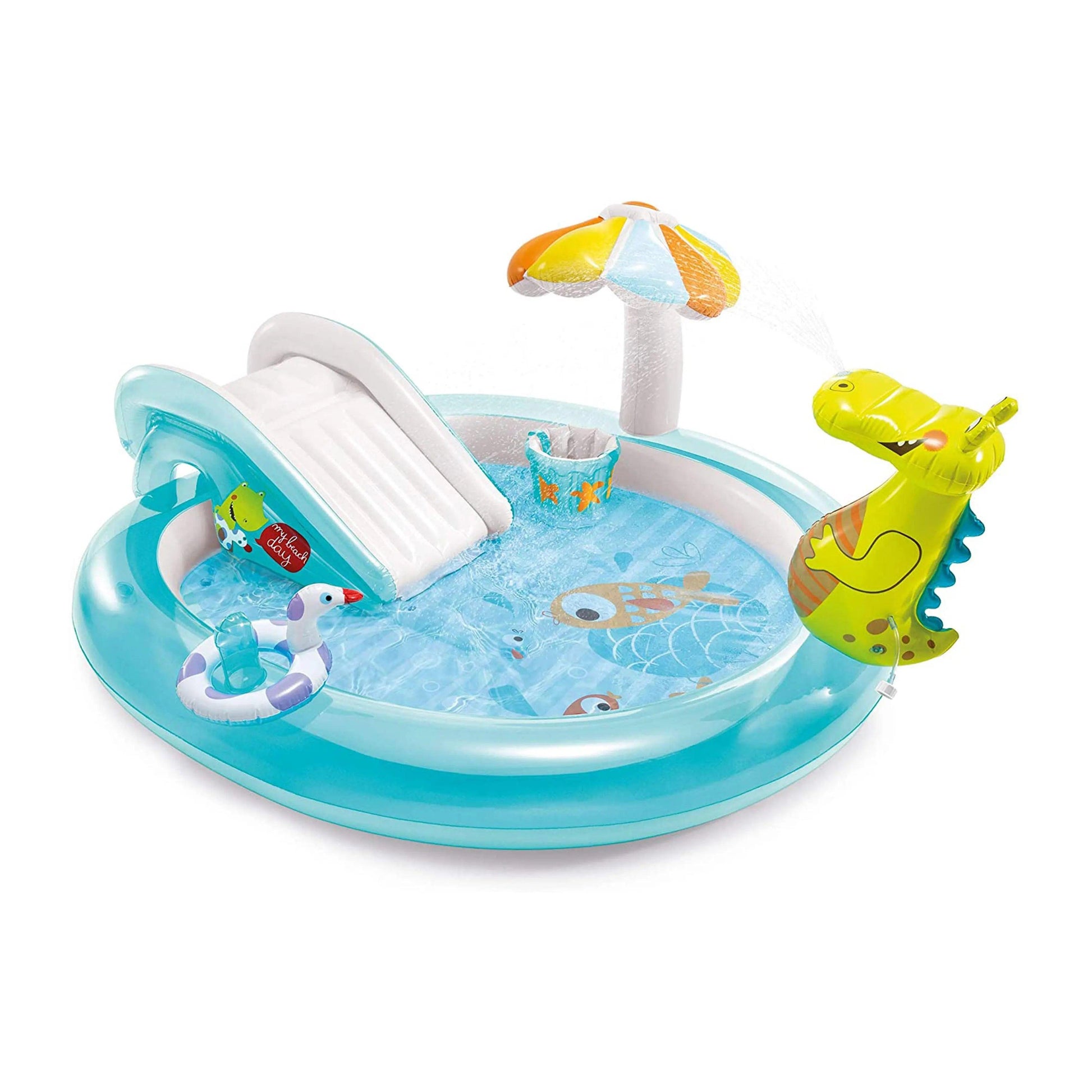 INTEX Gator Fun Pool For Kids 6ft 7in x 5ft 7in x 2ft 9in (5.5in Depth)