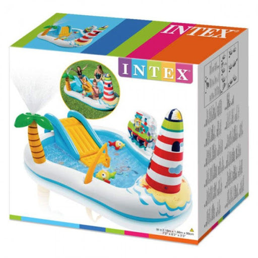 INTEX Fishing Fun Pool For Kids 7ft 2in x 6ft 2in x 3ft 3in (5in Depth)