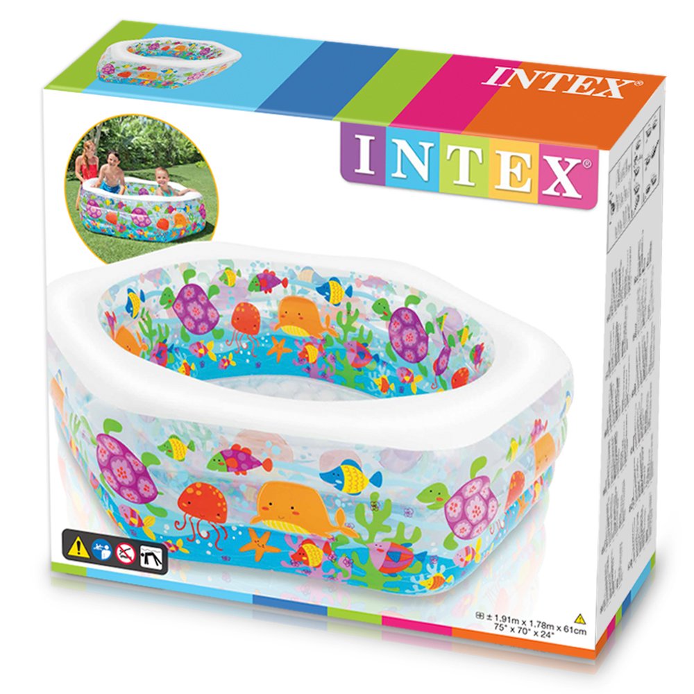 INTEX Ocean Reef Pool For Children 6ft 3in x 5ft 10in x 2ft