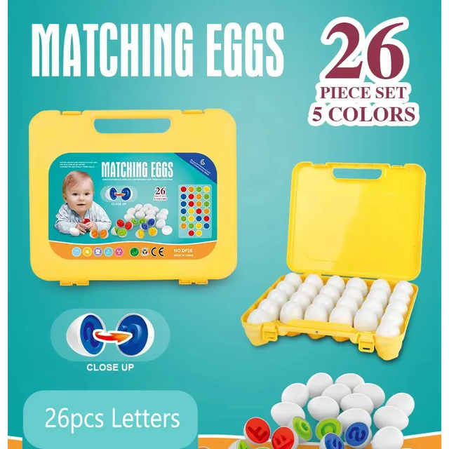 26 Pcs Set Of Colorful Matching Eggs For Kids