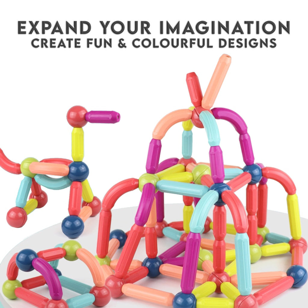 STEM Magnetic Sticks | Create 3d Objects | Creative & Colorful