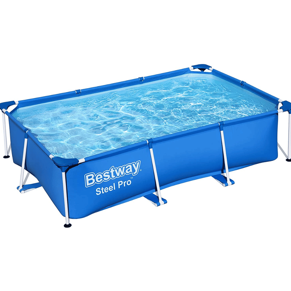 BESTWAY Steel Pro Rectangular Shaped Swimming Pool 8ft 6in x 5ft 6in x 2ft