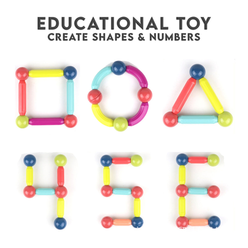 STEM Magnetic Sticks | Create 3d Objects | Creative & Colorful