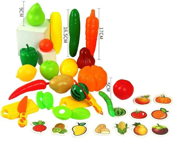 Fruit Cutting & Sorting Play Set with Basket ππͺ