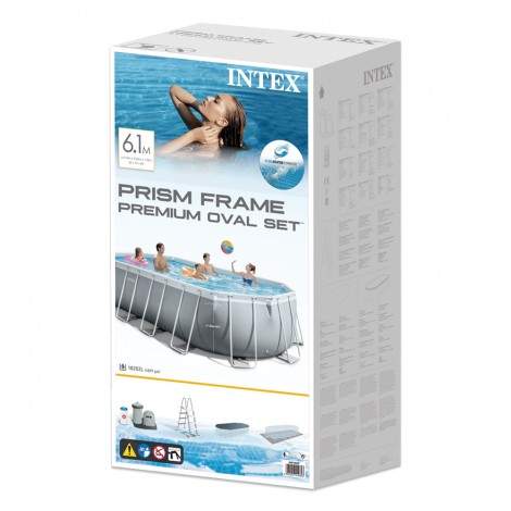 INTEX Prism Frame Oval Pool For Children 20ft X 10ft X 4ft