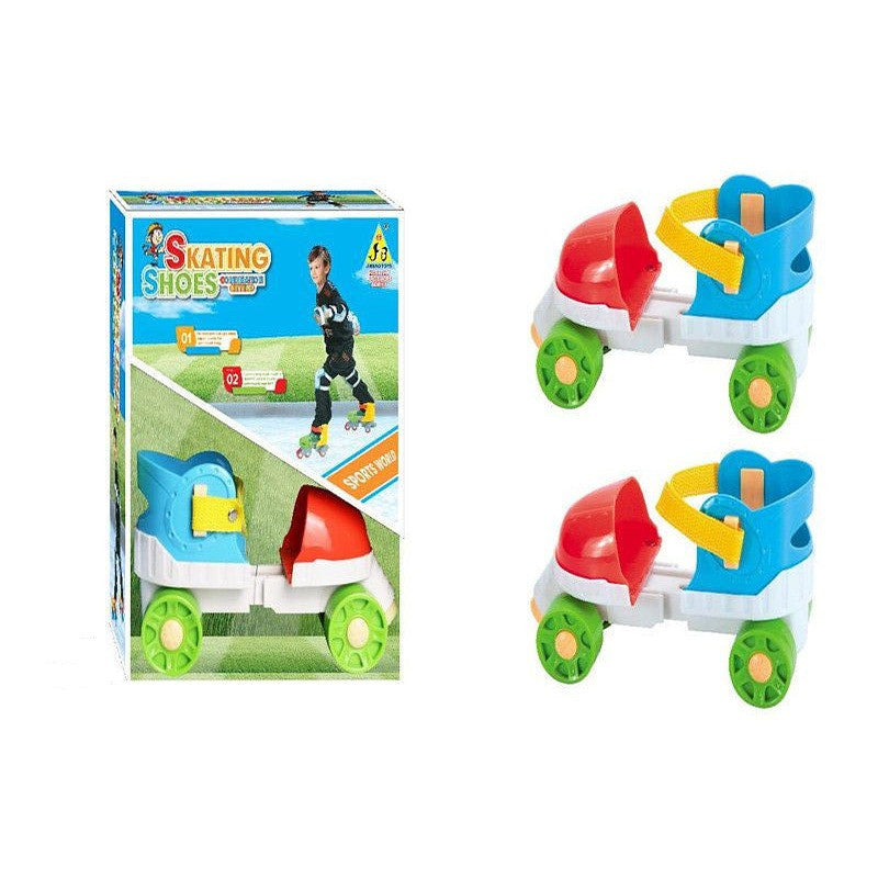 Kids Roller Skates Set with Protective Gear & Colorful Wheels