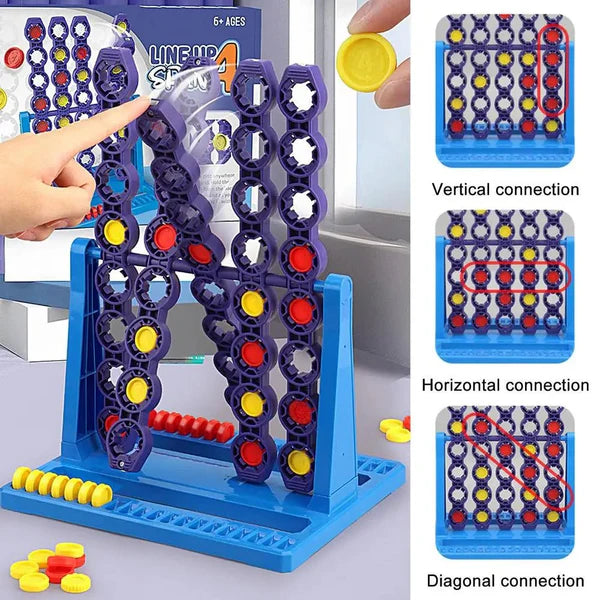 Connect 4 Dots | Line Up Spin 4 Board Game