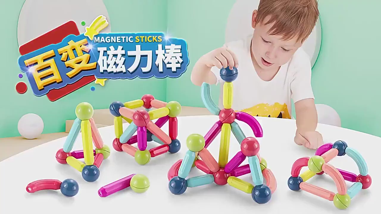 STEM Magnetic Sticks | Create 3d Objects | Creative & Colorful