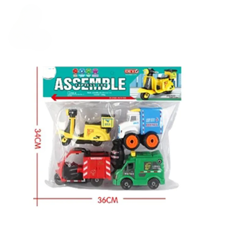 4 PCS Assemble DIY Cars For Kids
