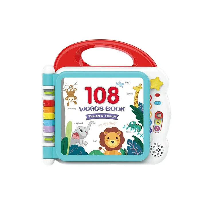 Kids Melody 108 Words Book | 3 Learnign Modes , Bluetooth Function & 12 Subjects-108 Sight Words