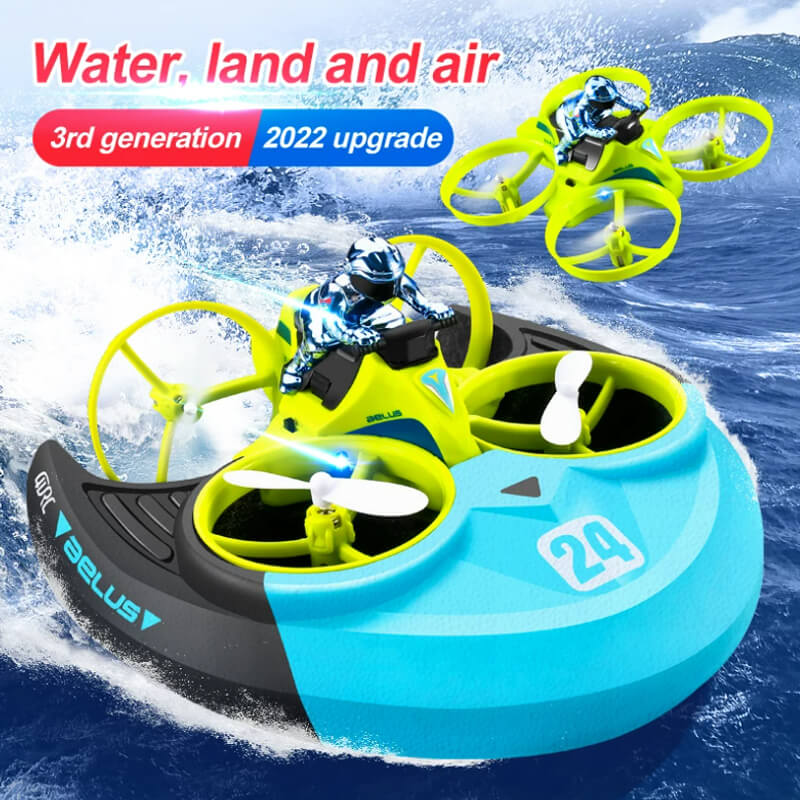 4DRC V24 3-in-1 Drone, Remote Control Car and Boat