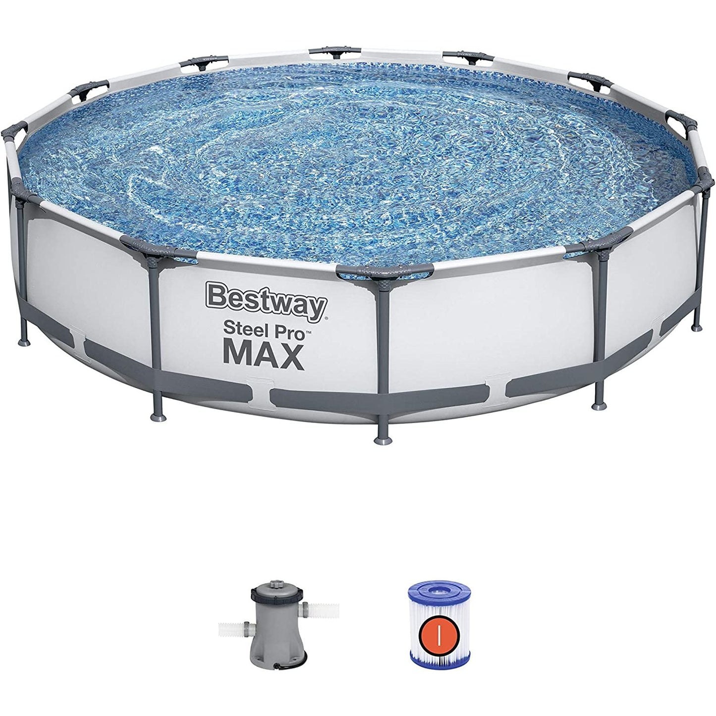BESTWAY Steel Pro Round Swimming Pool 12ft x 2ft 6in