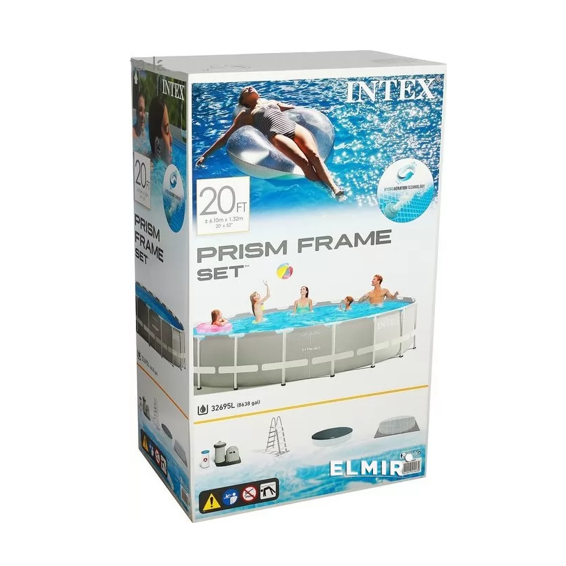 INTEX Metal Frame Removable Garden Pool For Kids 20ft x 4ft 4in