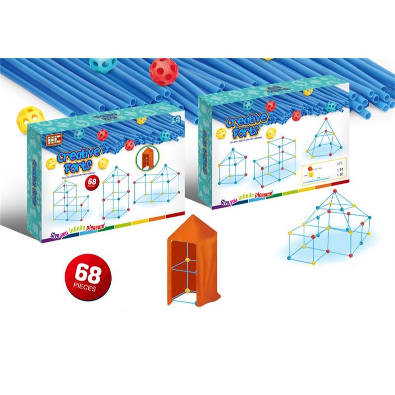 68 Pcs Kids Fortress Building Set DIY Toys