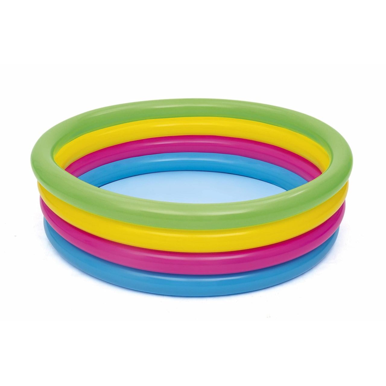 BESTWAY Multicolor 4-ring rainbow Swimming Pool for kids 5ft 1in x 1ft 5in