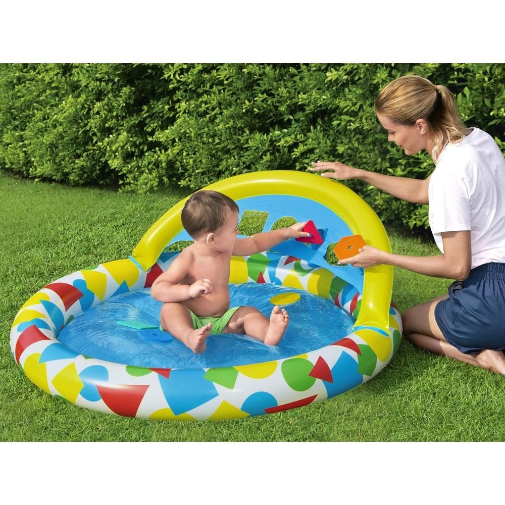 BESTWAY Learn and Splash Round Pool 3ft 11in x 3ft 10in x 1ft 6in (4in Depth)