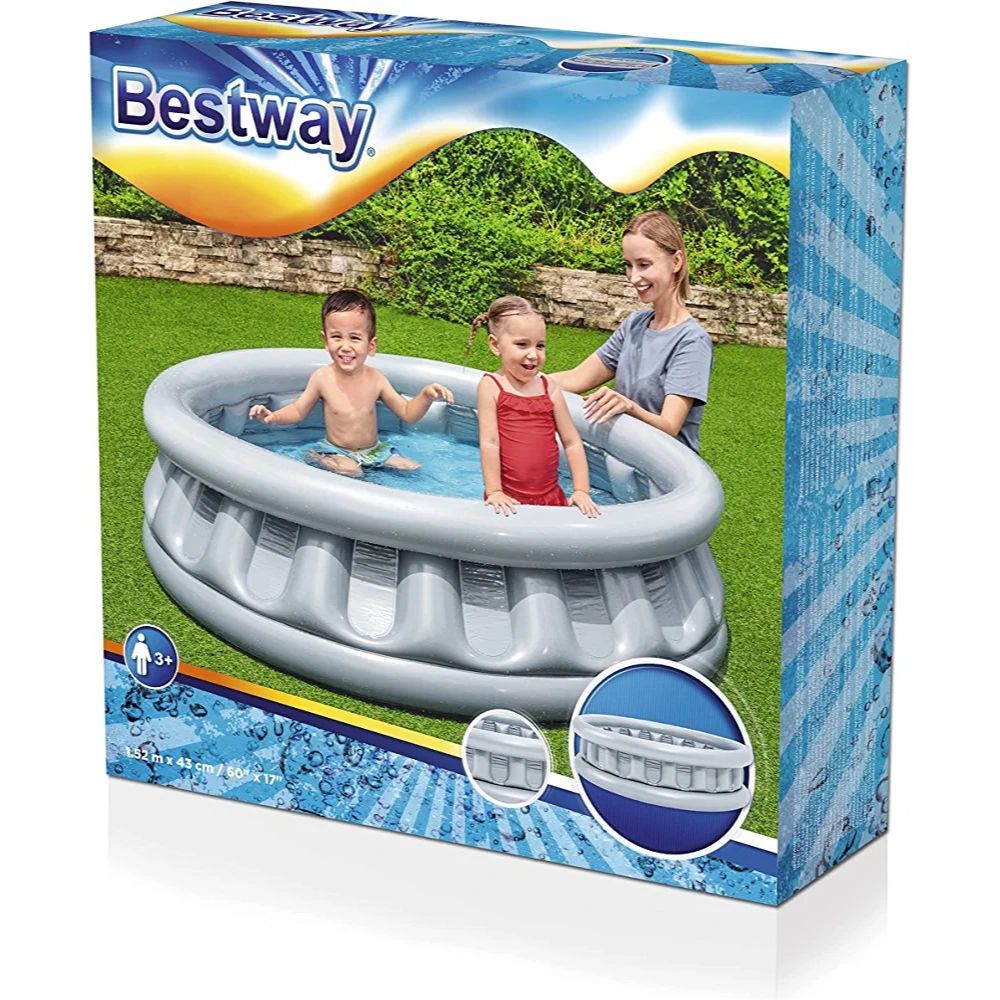 BESTWAY Silver Spaceship pool for Kids 5ft x 1ft 5in
