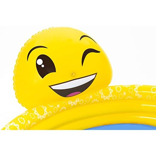 BESTWAY Summer Smiley Face Sprayer Pool For Kids 5ft 5in x 4ft 9in x 2ft 3in (6in Depth)