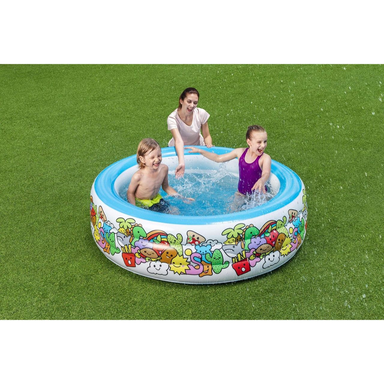 BESTWAY Playing Pool Of 3 Rings for kids 6ft 5in x 1ft 9in