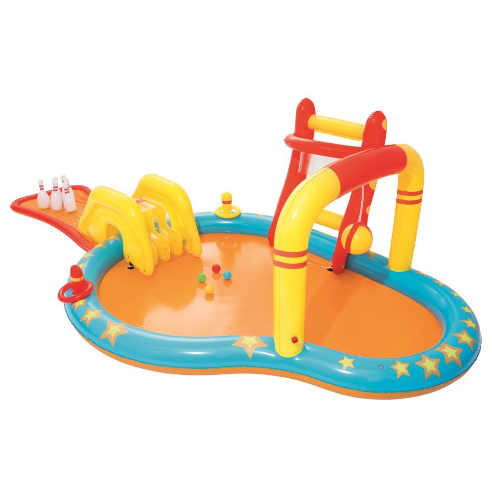 BESTWAY Lil Champ Bowling Play Pool Centre For Little Ones 14ft 3in x 7ft x 3ft 10in (6in Depth)