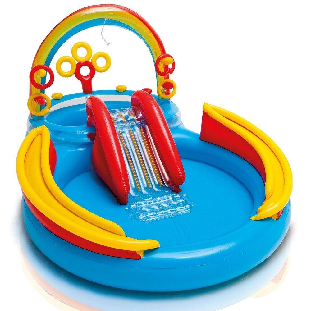 INTEX Rainbow Play Pool Centre For Kids 9ft 9in x 6ft 4in x 4ft 5in (1ft Depth)