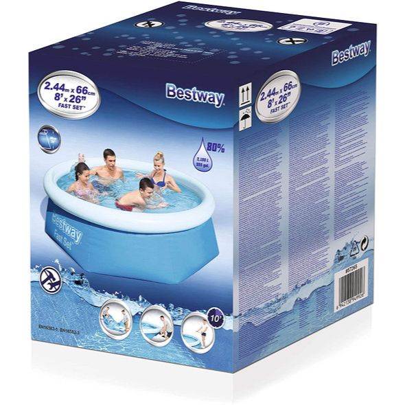 BESTWAY Round Ground Pool for Kids 12ft x 2ft 6in
