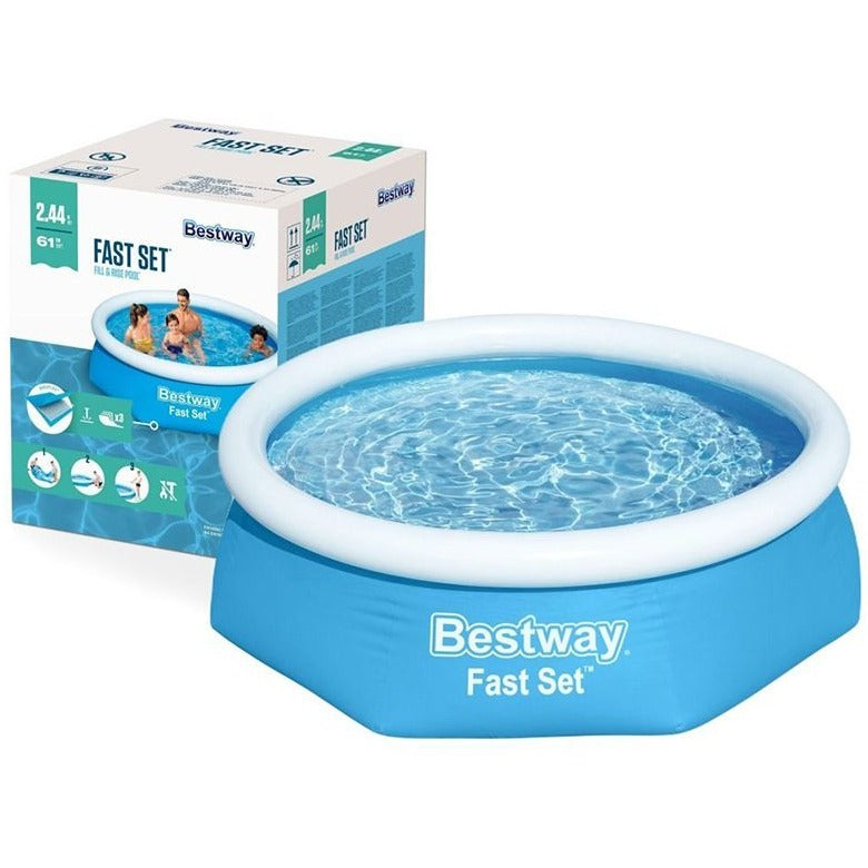 BESTWAY Round Fast Set Expansion Swimming Pool 8ft x 2ft