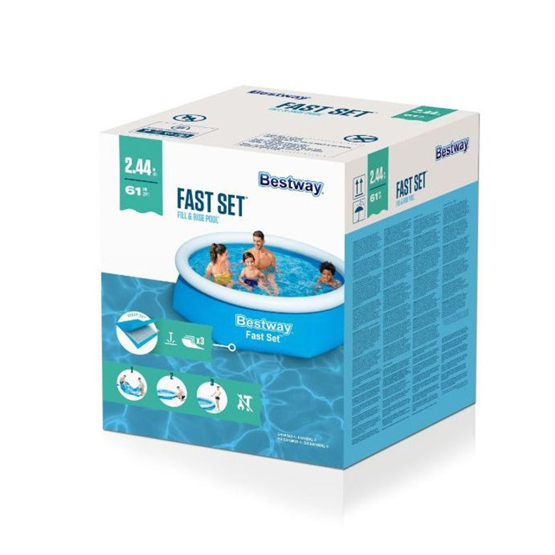 BESTWAY Round Fast Set Expansion Swimming Pool 8ft x 2ft