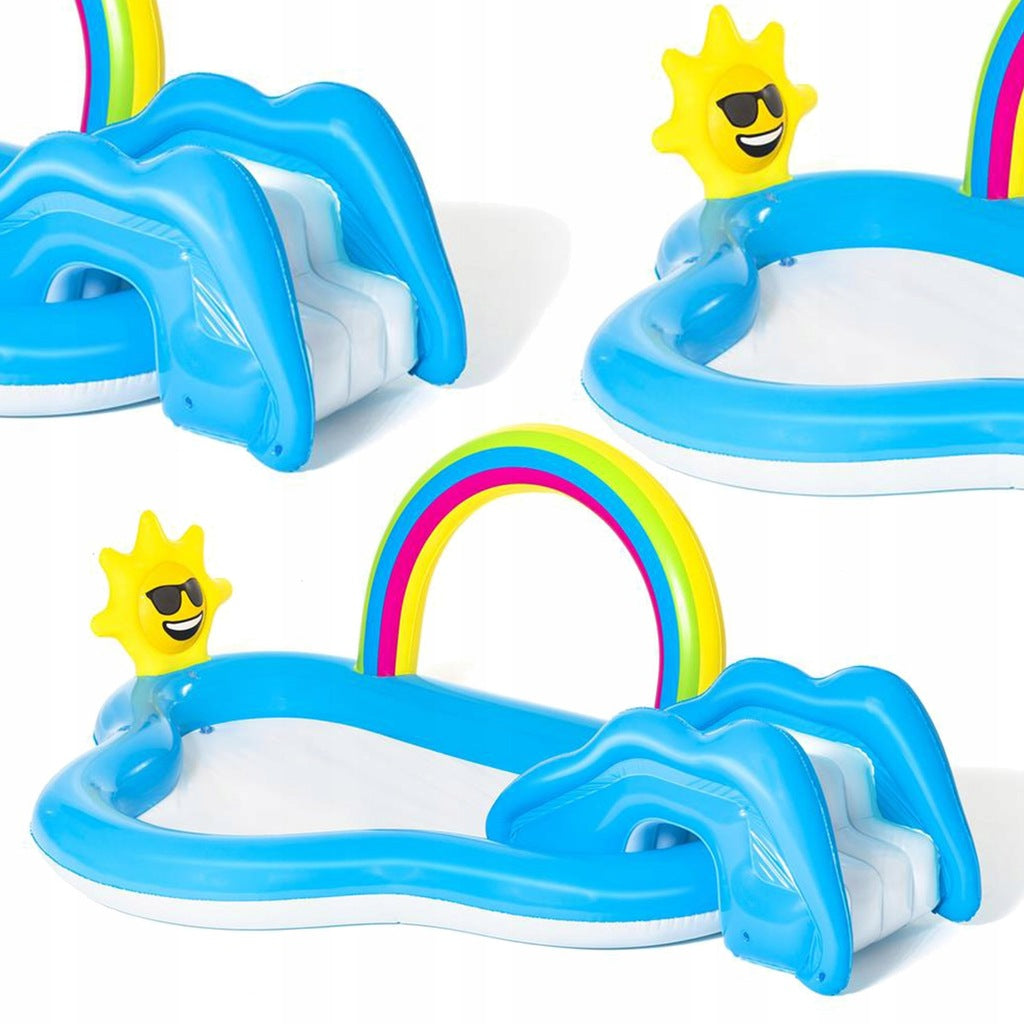 BESTWAY Rainbow Water Play Centre Pool For kids 8ft 5in x 4ft 9in x 2ft 11in (9.5in Depth)