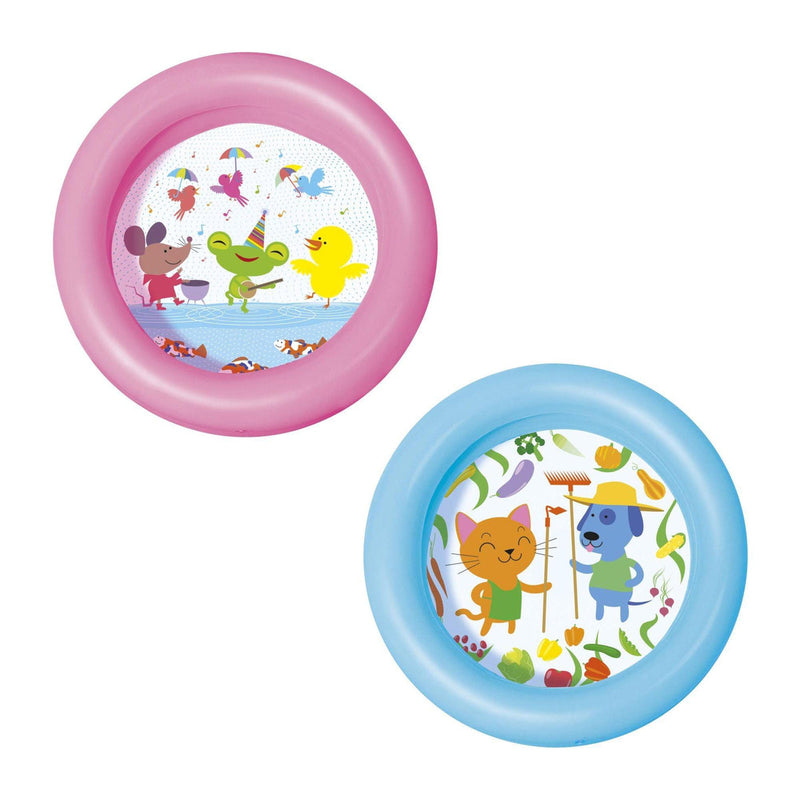 BESTWAY Paddling Round 2 Ring Kids Pool 2ft x 6in