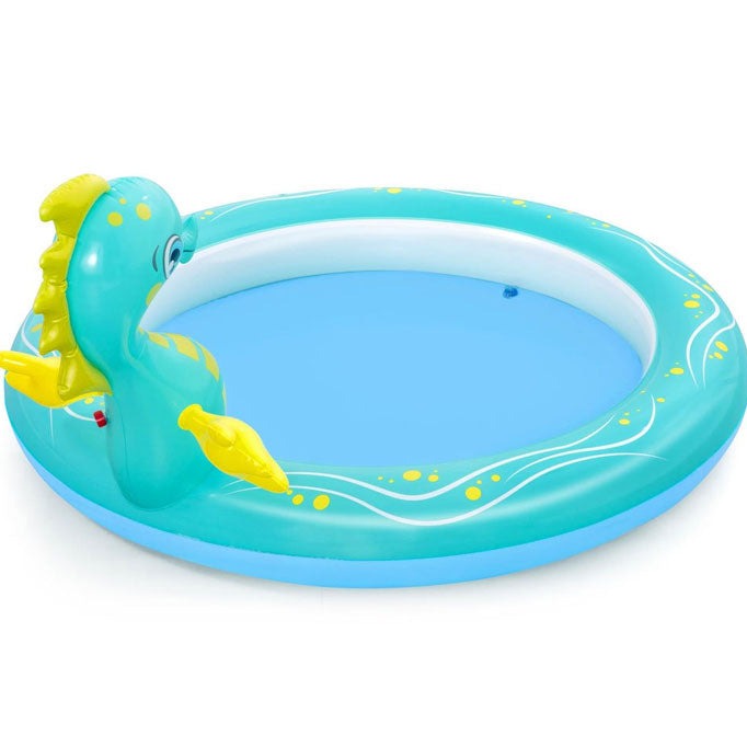 BESTWAY Seahorse Sprinkle Inflatable Pool For Kids 6ft 2in x 5ft 3in x 2ft 10in (6in Depth)