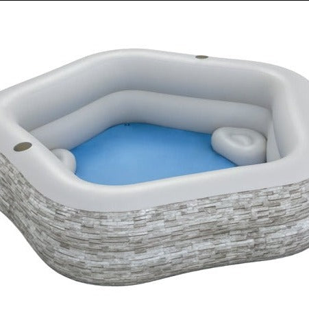 BESTWAY TruPrint Stone Family Swimming Pool 7ft x 6ft 9in x 1ft 9in